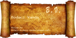 Bodacz Vanda névjegykártya